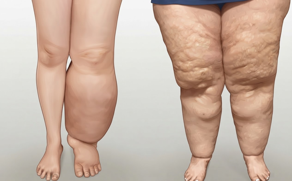 Lymphoedema vs lipoedema: